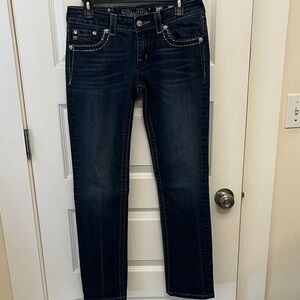 Miss Me Women's Deep Indigo Straight Leg Jeans